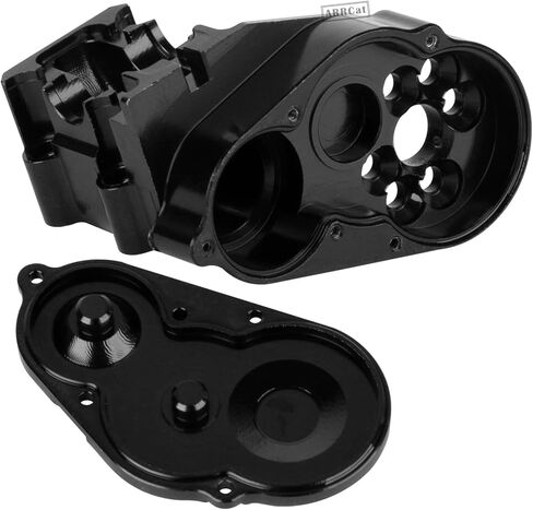 علبة تروس من الألومنيوم ترقيات جزء لـ 1/30 SCX30 Chev rolet K10/Jeep Wrangler JLU 4X4/F0rd Bronco 4X4، AXI-2260T1/AXI-2261T2/AXI-2048T1، غطاء صندوق ناقل الحركة، علبة تروس مثبتة على المحرك، أسود in Saudi Arabia