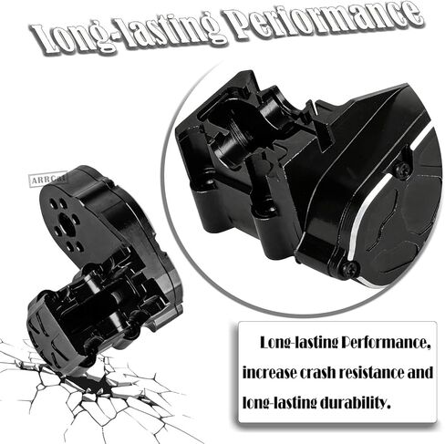 علبة تروس من الألومنيوم ترقيات جزء لـ 1/30 SCX30 Chev rolet K10/Jeep Wrangler JLU 4X4/F0rd Bronco 4X4، AXI-2260T1/AXI-2261T2/AXI-2048T1، غطاء صندوق ناقل الحركة، علبة تروس مثبتة على المحرك، أسود in Saudi Arabia