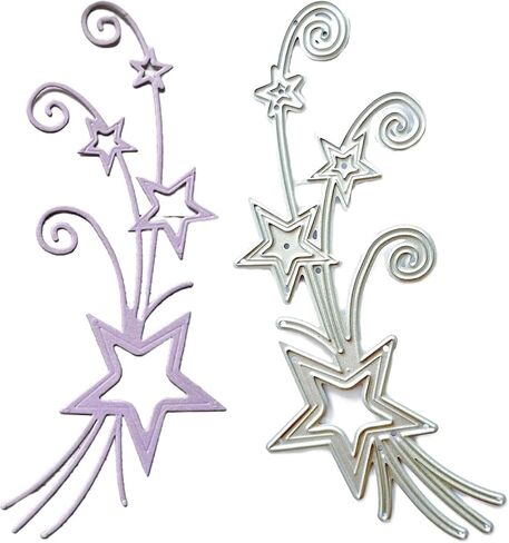 Star Metal Die Cut for Card Making, Scrapbooking Die-Cuts, Hollow Out Star Cutting Dies Congratulations Die Cuts Embossing Stencils Template for DIY Scrap-Booking Decor Wedding Birthday Blessing Card in Saudi Arabia