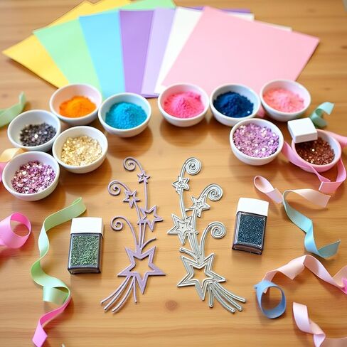 Star Metal Die Cut for Card Making, Scrapbooking Die-Cuts, Hollow Out Star Cutting Dies Congratulations Die Cuts Embossing Stencils Template for DIY Scrap-Booking Decor Wedding Birthday Blessing Card in Saudi Arabia