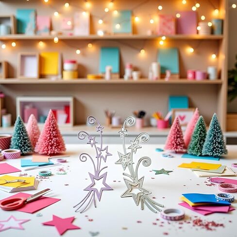 Star Metal Die Cut for Card Making, Scrapbooking Die-Cuts, Hollow Out Star Cutting Dies Congratulations Die Cuts Embossing Stencils Template for DIY Scrap-Booking Decor Wedding Birthday Blessing Card in Saudi Arabia