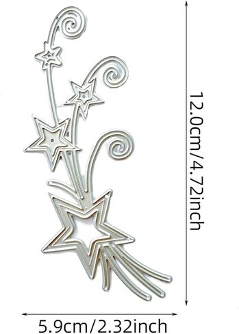 Star Metal Die Cut for Card Making, Scrapbooking Die-Cuts, Hollow Out Star Cutting Dies Congratulations Die Cuts Embossing Stencils Template for DIY Scrap-Booking Decor Wedding Birthday Blessing Card in Saudi Arabia