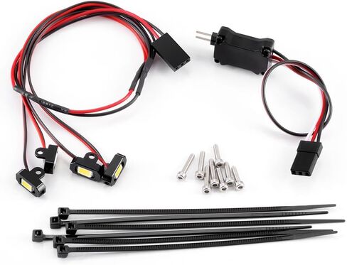 مجموعة مصابيح الصخور MORLORDY M1.4 M2.0 RC مع وحدة تحكم - مصابيح متوهجة لهيكل RC لأجزاء ترقية TRX4M Ascent18 FCX24 FCX18 1/18 RC Crawler Cars in Kuwait