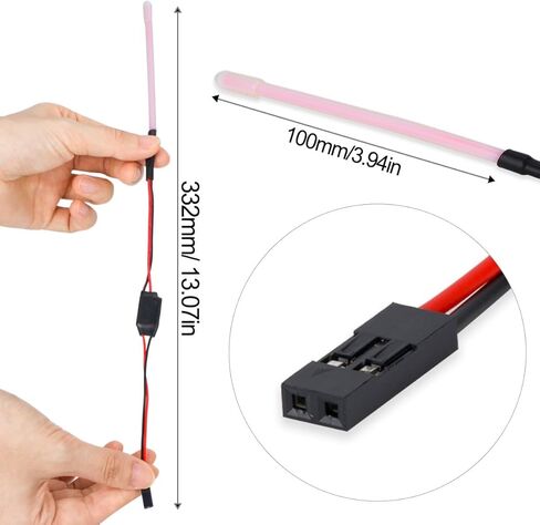 1/10 RC LED شريط إضاءة شريط سقف أنبوبي مصباح خلفي طقم ضوء ممتص للصدمات متوافق مع Traxxas RC Car Truck Crawler Tamiya Losi HPI Rustler أجزاء ترقية محورية in Kuwait