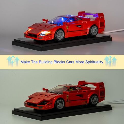 مجموعة إضاءة LED لاسلكية متوافقة مع مجموعة بناء سيارة Lego Speed ​​Champions Ferrari F40 Supercar، تزيين الأضواء لمجموعة بناء نموذج سيارة Lego 76934 - اللعبة غير متضمنة (S-76934) in Kuwait