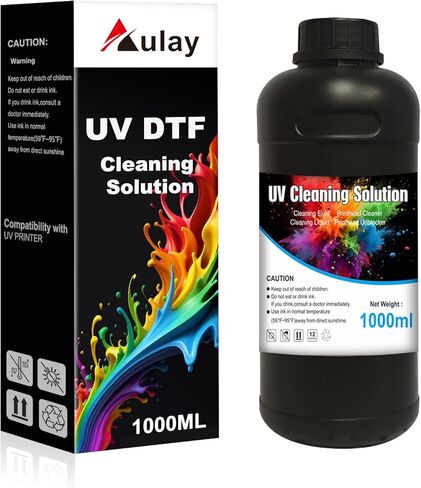 UV DTF Ink Cleaning Solution 1000ML for UV Printer XP600 TX800 i3200 i1600 L805 1390 DX4 DX5 DX6 DX7 DX10 printhead UV Sticker Printer in Saudi Arabia