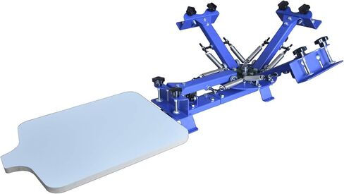 TECHTONGDA 4 Color 1 Station Silk Screen Printing Machine - Screen Printer - Adult Unisex - Blue - Non-Foldable in Kuwait