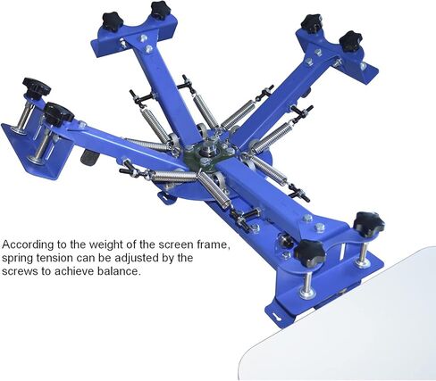 TECHTONGDA 4 Color 1 Station Silk Screen Printing Machine - Screen Printer - Adult Unisex - Blue - Non-Foldable in Kuwait