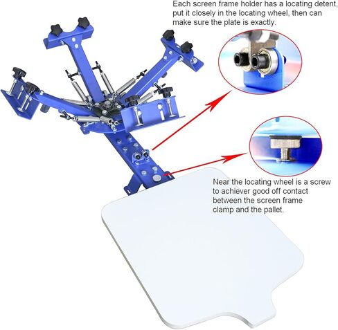 TECHTONGDA 4 Color 1 Station Silk Screen Printing Machine - Screen Printer - Adult Unisex - Blue - Non-Foldable in Kuwait