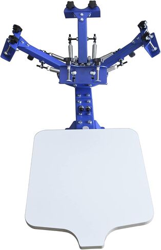 TECHTONGDA 4 Color 1 Station Silk Screen Printing Machine - Screen Printer - Adult Unisex - Blue - Non-Foldable in Kuwait