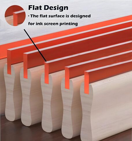 Wooden Ink Scraper for Silk Screen 75 Durometer Wood Handle Screen Printing Scraper with Rubber Blade Silk Screen Ink Squeegee, 18" L x 4" W in Saudi Arabia