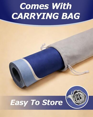 Mahjong Mat 31.5"×31.5" – Simple Blue Mahjong mat for Table with Wave Corners, Anti Slip & Noise Reduction,Rubber & Cloth Surface, with Carrying Bag in Kuwait