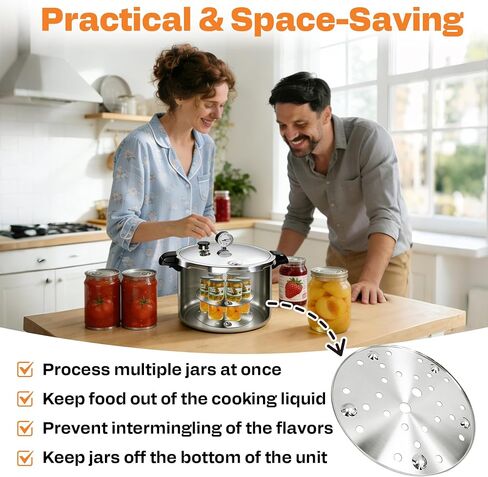 85707 11-Inch Pressure Canner Rack, Stainless Steel Pressure Cooker Rack Canning Rack Fit for Presto 16 to 22 Quart Cookers and Canners Universal Cooking/Canning Rack Dia. 11in in Saudi Arabia