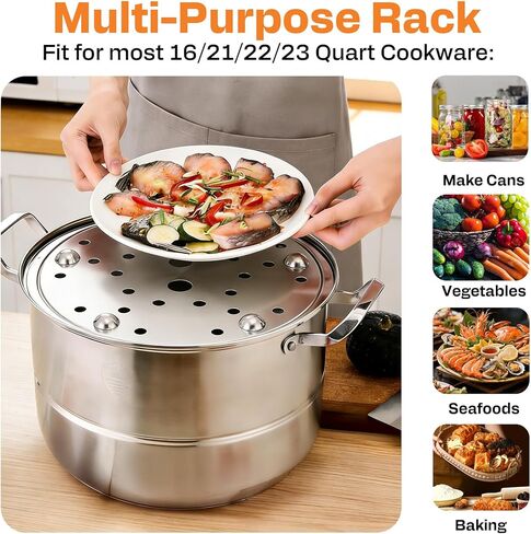 85707 11-Inch Pressure Canner Rack, Stainless Steel Pressure Cooker Rack Canning Rack Fit for Presto 16 to 22 Quart Cookers and Canners Universal Cooking/Canning Rack Dia. 11in in Saudi Arabia
