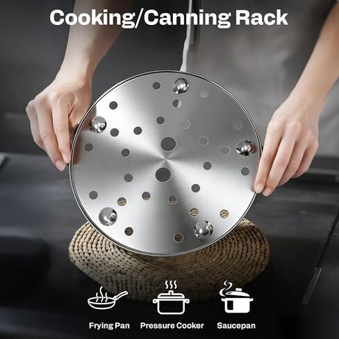 85707 11-Inch Pressure Canner Rack, Stainless Steel Pressure Cooker Rack Canning Rack Fit for Presto 16 to 22 Quart Cookers and Canners Universal Cooking/Canning Rack Dia. 11in in Saudi Arabia