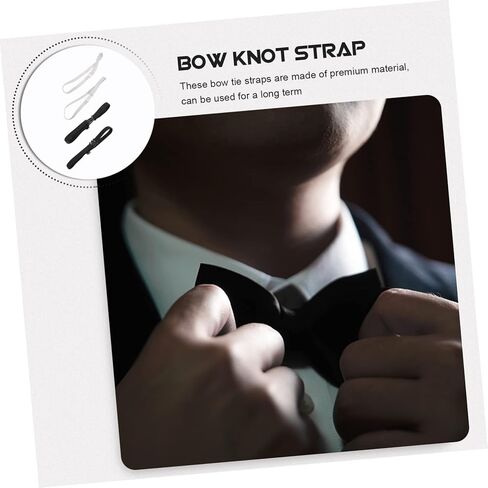 20Pcs Adjustable Elastic Bow Tie Straps Extension Bands for Men for Weddings and Formal Events Easy to Use in Saudi Arabia