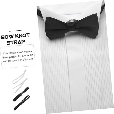 20Pcs Adjustable Elastic Bow Tie Straps Extension Bands for Men for Weddings and Formal Events Easy to Use in Saudi Arabia