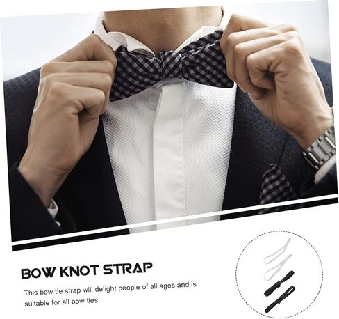 20Pcs Adjustable Elastic Bow Tie Straps Extension Bands for Men for Weddings and Formal Events Easy to Use in Saudi Arabia