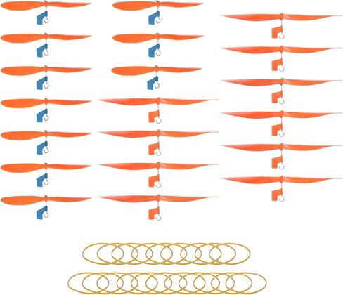 MECCANIXITY Plastic Propeller, Propeller Props Blade with Rubber Band Hooks Helicopter Kit 5/7" Fold Resistant for STEM Activities Powered Airplanes DIY Science(Orange, Pack of 10) in Saudi Arabia