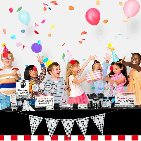 Oigco 4 Pcs Racing Car Plastic Tablecloth, Race Car Birthday Party Decorations Racetrack Rectangular Tablecloth, Race Car Table Cover for One Two Fast Birthday Decorations, 54 x 108 Inch in Saudi Arabia
