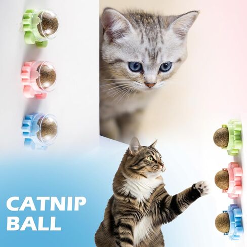 Catnip Ball - 4Packs - Catnip Balls for Cats Wall - Cat Nip Ball- Cat Nips Organic Balls - Magic Lickable for Cat Teeth Cleaning, Play in Kuwait
