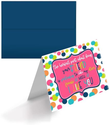 Amanda Creation I Like You Friend Single (1) All Occasion Blank Friendship Note Card to Send to Friends, 4"x 6" (when folded) in Saudi Arabia