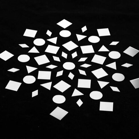 120 Pcs Small Mirrors for Crafts, 4 Shapes Mirror Mosaic Tile, Adhesive Mini Mirror Bulk for DIY Crafts Home Wall Art Disco Balls Craft (1 Inch) in Saudi Arabia