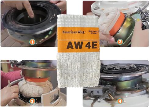 Kerosene Heater Wick AW4E Fits for Sengoku HMN-110 KeroHeat CTN-110 Heatmate HMN-110 Mega Heat MGN-110, Suitable for American Wick AW4E (2/Pack) in Saudi Arabia
