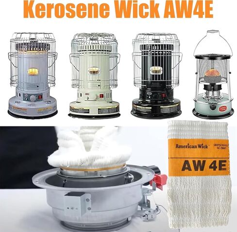 Kerosene Heater Wick AW4E Fits for Sengoku HMN-110 KeroHeat CTN-110 Heatmate HMN-110 Mega Heat MGN-110, Suitable for American Wick AW4E (2/Pack) in Saudi Arabia