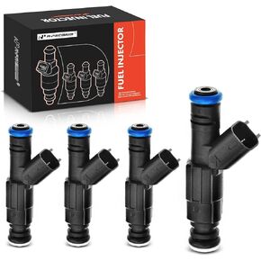 A-Premium Set of 4 Fuel Injectors Compatible with Ford Escape 2005-2008, Focus 2005-2007 & Mazda Tribute 2005-2006 & Mercury Mariner 2005-2008, 2.0L 2.3L, Replace# 9L8Z9F593A, 3M6Z9F593BA