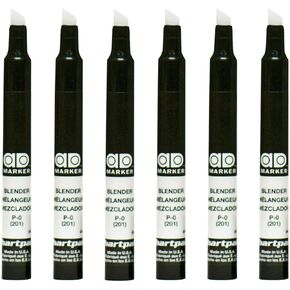 AD Marker The Original Chartpak, Tri-Nib, Blender (Colorless), Box of 6 (P-O) (166729)