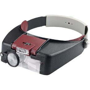 Meichoon Headband Magnifying Glasses with 2 LED Lights Head Lamp,1.5X 3X 6.5X 8X Eyewear Magnifier for Repairs Reading Jewelry Making