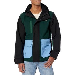 Lacoste Men's Water-Repellent Color-Block Twill Jacket