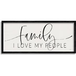 Stupell Industries I Love My People Affectionate Family Phrase Framed Wall Art, Design By Lux + Me Designs