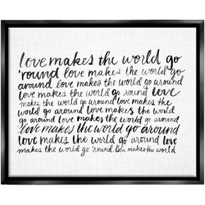 Stupell Industries Casual Cursive Love Phrase Repeating Calligraphy Words Canvas Wall Art, Design By Grace Popp