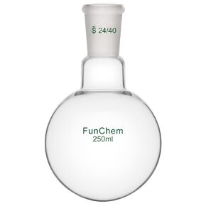 Single Neck 1 Neck Round Bottom Flask RBF, Glass Boiling Flask with 24/40 Standard Taper Outer Joint, 1000 mL