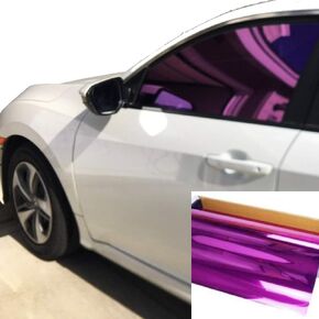 One Way Mirror Reflective Car Window Color Tint Film 10%VLT. (20" x10', Wine Red)