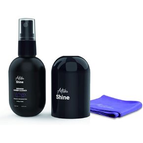 رذاذ منظف الشاشة Articka Shine للأجهزة الإلكترونية - منظف شاشة الكمبيوتر مع قطعتي قماش من الألياف الدقيقة - رذاذ تنظيف الشاشة للعدسات، iPad، الأجهزة اللوحية، أجهزة الكمبيوتر المحمولة، أجهزة التلفزيون عالية الدقة - تركيبة طبيعية - 2.5oz in Kuwait