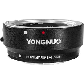 YONGNUO EF-EOS M II Lens Mount Adapter Ring, Auto Focus Adjustable Aperture Control Converter Ring, for Canon EF/EF-S Lens to Canon EOS-M (EF-M Mount) Camera EOS M M2 M3 M5 M6 M10 M50 M100
