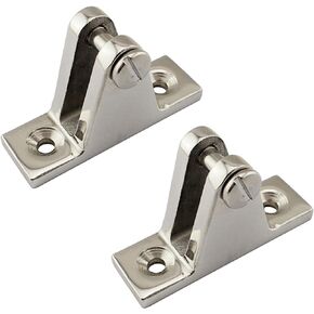 2PCS Stainless Steel 316 Adjustable Deck Hinge Bimini Side Deck Mount Fitting Marine Hardware
