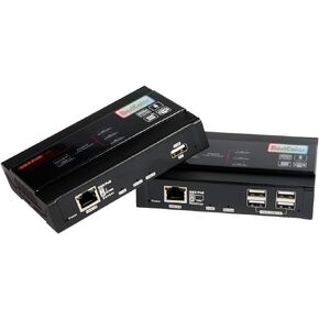 4K HDMI KVM USB Extender, Basicolor KVM Extender Over IP Over Ethernet CAT5e/ CAT6, One to Many POE-328ft(100m), Receiver with USB 2.0 port4 Supper HD Lossless Ultralow Latency Audio/Video Extender