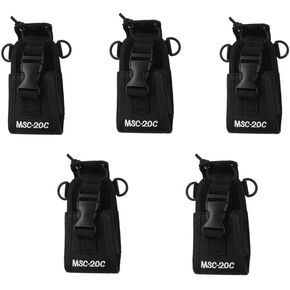 Dreamworth 5-Pack 3in1 Multi-Function Universal Pouch Bag Holster Case Msc-20C Compatible with Motorola Kenwood Midland Icom Yaesu GPS Pmr446