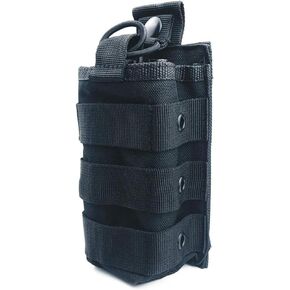 Molle Tactical Universal Radio Nylon Holster Pouch Holder, Military Molle Radio Case Bag Compatible with Baofeng Midland Motorola Walkie talkies