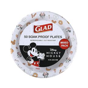 Glad for Kids Disney Mickey and Friends 8.5 Inch Paper Plates | Mickey and Friends Paper Plates, Kids Snack Plates | Mickey Mouse Paper Plates for Everyday Use, 40 Count - 8 Pack