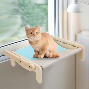 أرجوحة قطط من دريكرودا لنافذة نافذة القط، أرجوحة نافذة للقطط قابلة للتعديل للقطط بالداخل، سرير للقطط معلق، مقعد نافذة للقطط، رف للقطط للجدار، مستلزمات القطط للقطط الداخلية in Kuwait