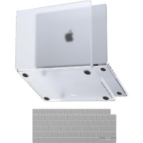 for MacBook Pro 14 inch Case 2024-2021 M3 Pro/Max A2918 A2992 M2 A2779 M1 A2442 [Same as Bare-MacBook] [Scientific Slim] Hard Shell + Translucent Keyboard Cover for Laptop - Matte Clear