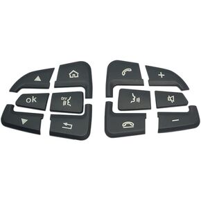 ملصق غطاء الكسوة لزر عجلة قيادة السيارة من Angelguoguo مناسب لسيارة Mercedes Benz C GLC V Class W205 X253 W447، موديل Black-Ok (Y20220410OK)