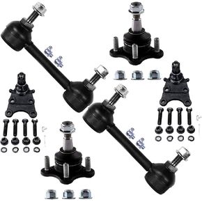 SCITOO 6PCS Set Suspension Kit Ball Joints Sway Bar End Links Ball Joints For Chevy Colorado, For GMC Canyon K80997 K80636 K80984