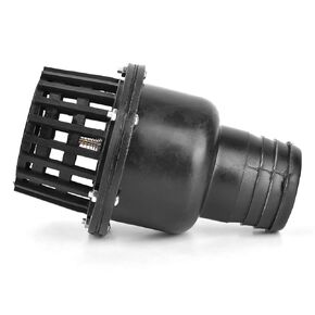 Flat Check Valve, Water Pump Foot Valve, Black PVC Low Pressure Flat Check Valve, Water Pump Accessories for Fluid Machine (2in)