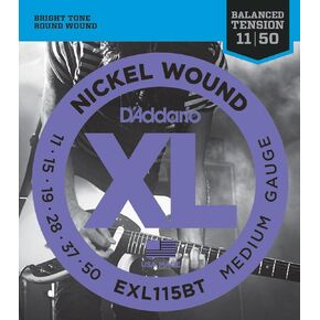 D'Addario EXL115BTx5 (5 sets), XL Balanced Tension, Med, (.011-.050)